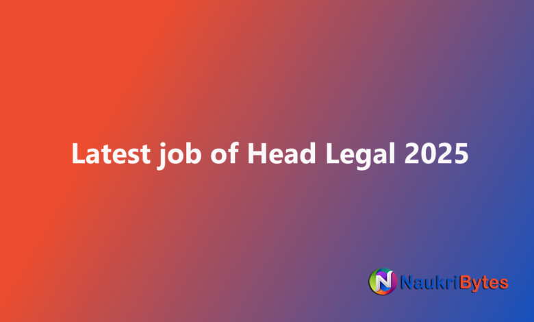New job available of Head Legal in Lahore pakistan