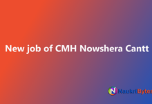 Latest available job of CMH Nowshera Cantt Record Keeper & Database Admin Combined Military Hospital