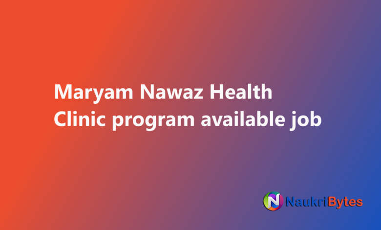 Latest available job of Maryam Nawaz Health Clinic Program in Punjab for Doctors
