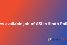 Available job of ASI in Sindh Police STS Assistant Sub Inspectors Shaheed Quota