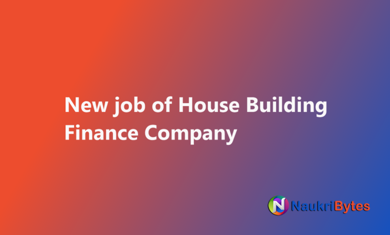 Latest job of House Building Finance Company IT Manager HBFC