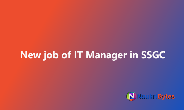 Latest available job of New IT Manager in SSGC May Sui Southern Gas Company Limited