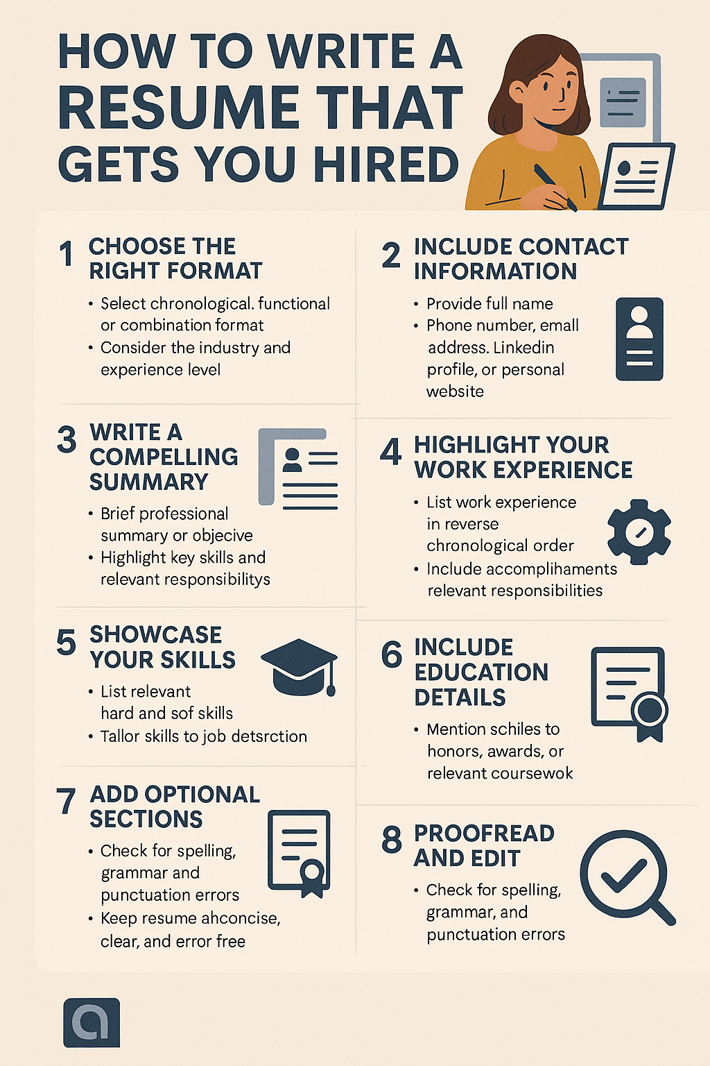 How to Write a Resume Infographic