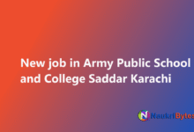 Latest available job in Army Public School and College Saddar Karachi Teachers and Karachi Garrison Education System