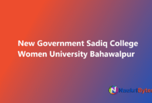 Latest available job of Government Sadiq College Women University Bahawalpur Teaching Faculty